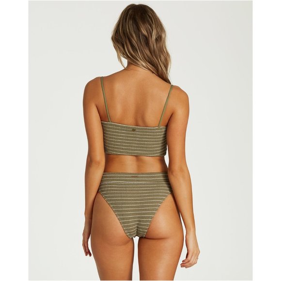 Billabong Striped Green High Waisted Bikini Set - Picture 4 of 15